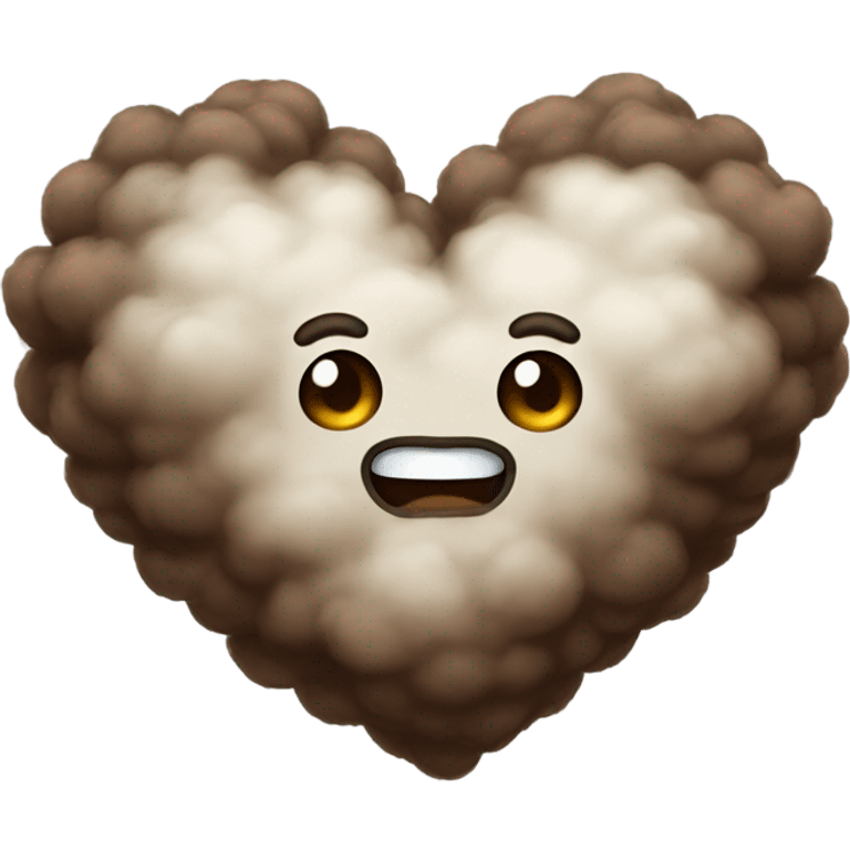 brown heart cloud emoji