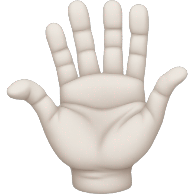 Hand with four fingers curled emoji