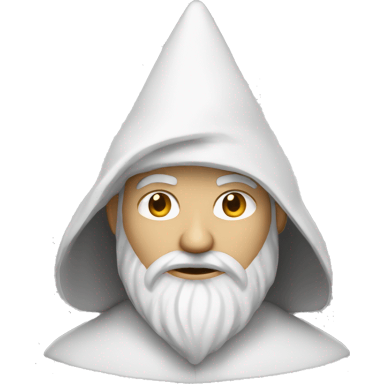 White wizard in pointed hood emoji