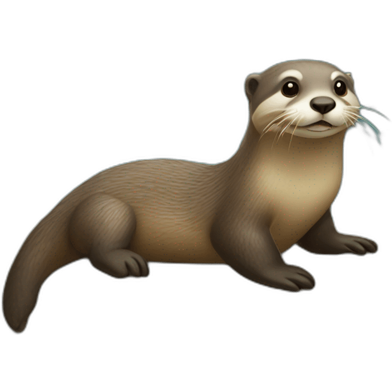 Loutre sur tortu emoji