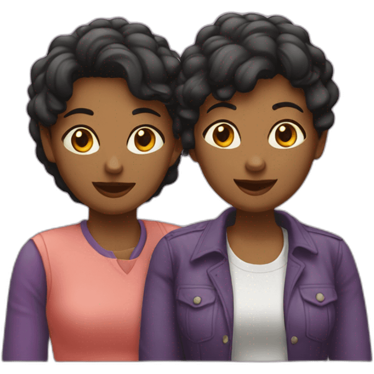 Couple lesbienne emoji