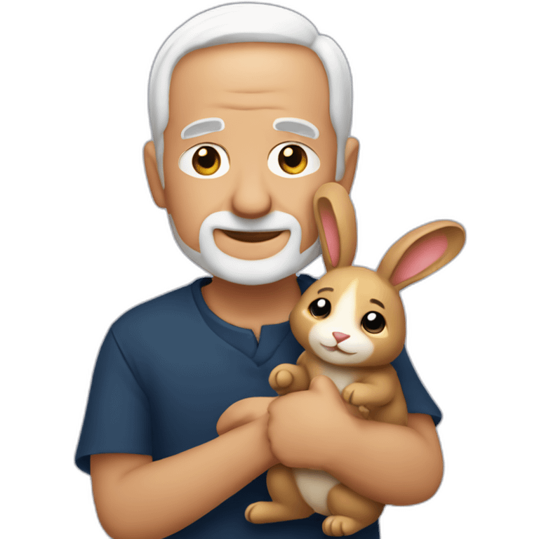 paulo coelho holding a rabbit emoji