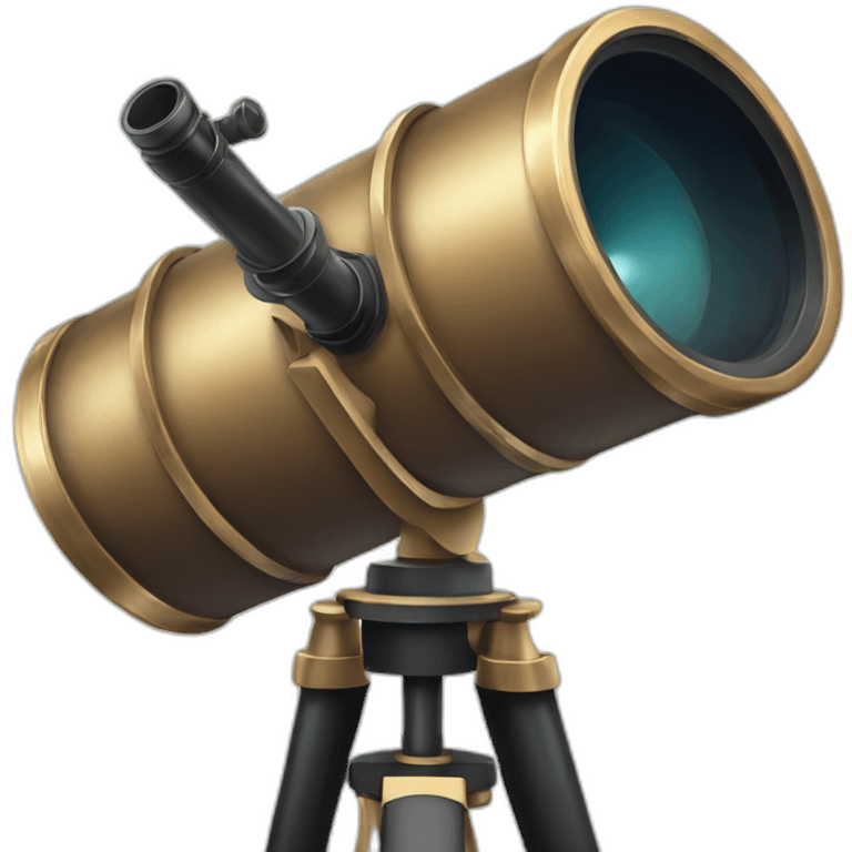 cartoon vintage telescope emoji