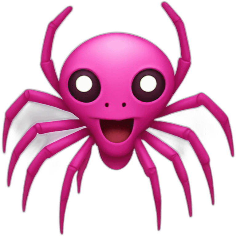 pink spider with hells  emoji