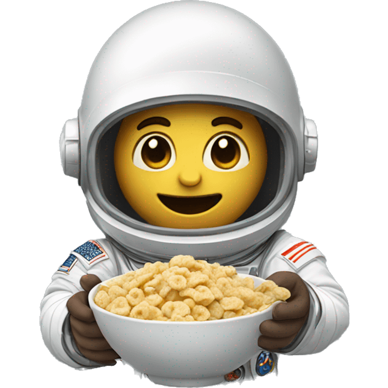 Spaceman eating cereal  emoji