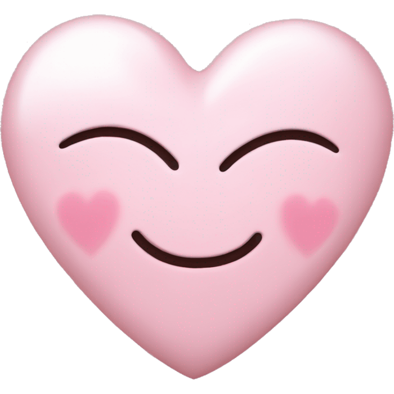 light pink heart with lots of sparkles no face emoji