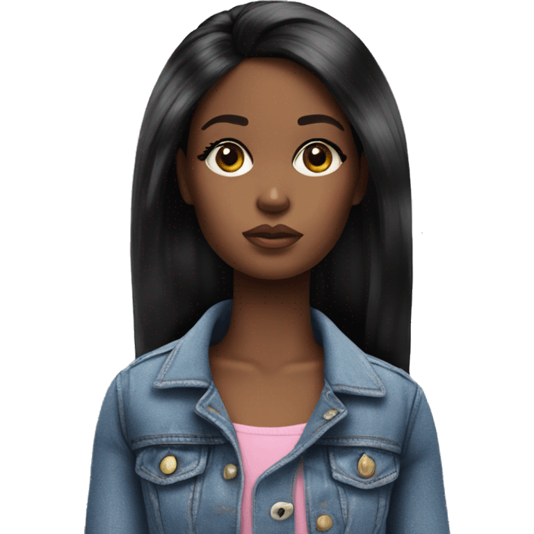 sad black barbie doll emoji