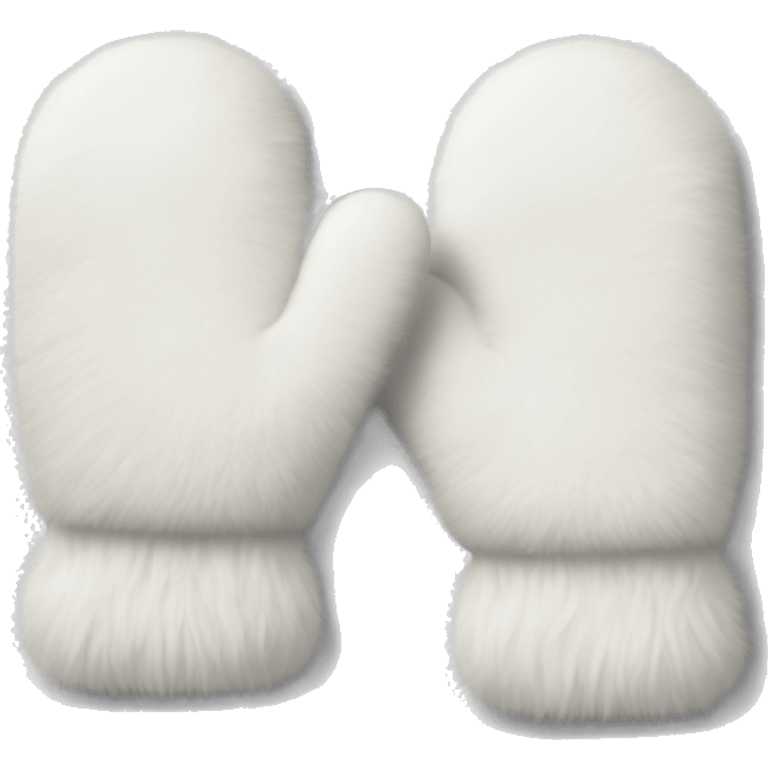 Fluffy white mittens emoji