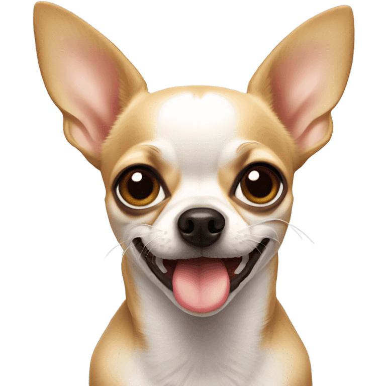 Chihuahua biting lip emoji