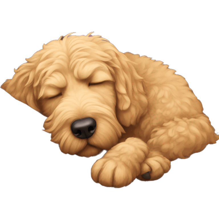 Golden doodle sleeping emoji