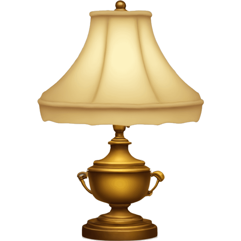 vintage lamp with open book emoji