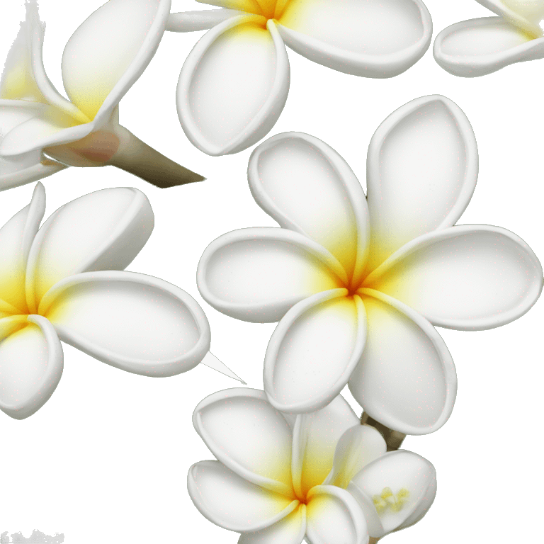 white frangipani  emoji