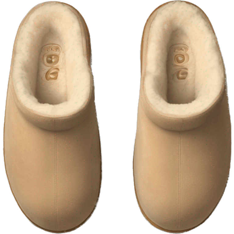 Beige Ugg slippers, from above emoji