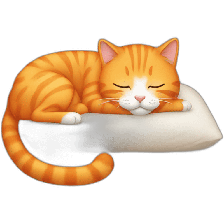 a sleeping orange cat emoji