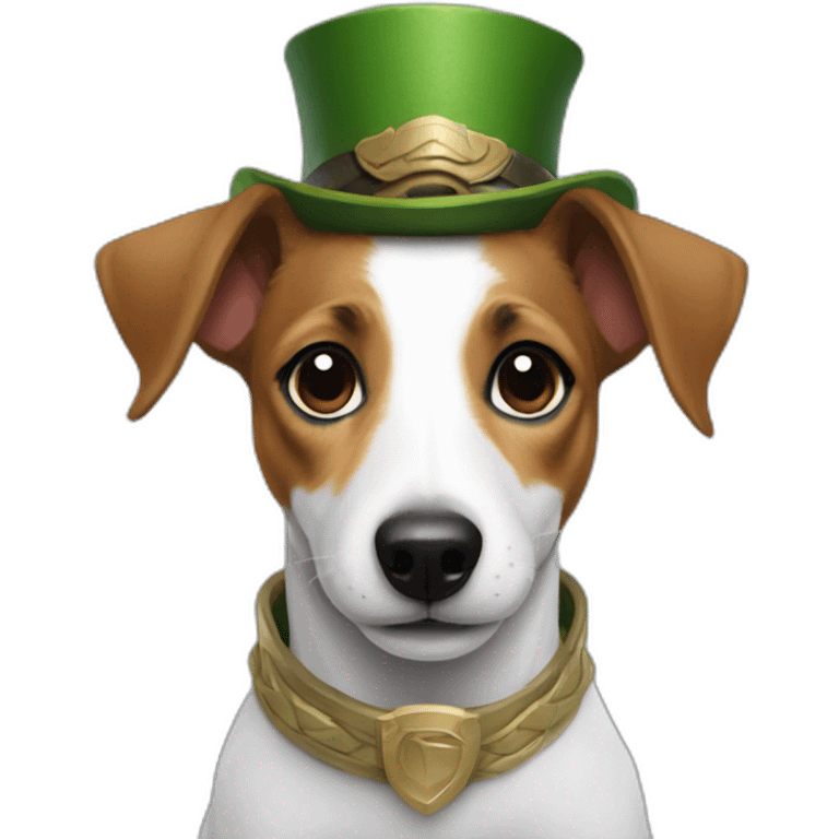 Jack Russel with Loki hat  emoji