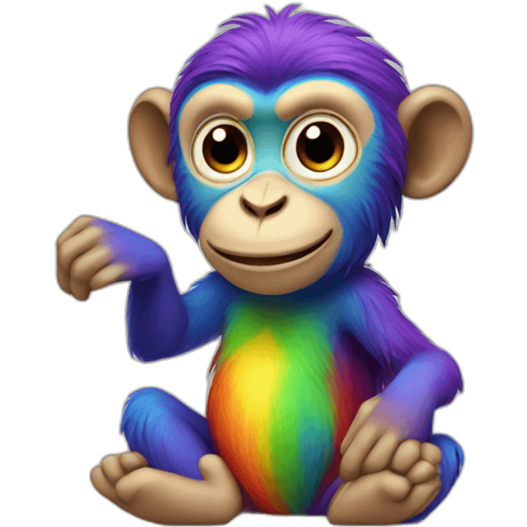 rainbow monkey emoji