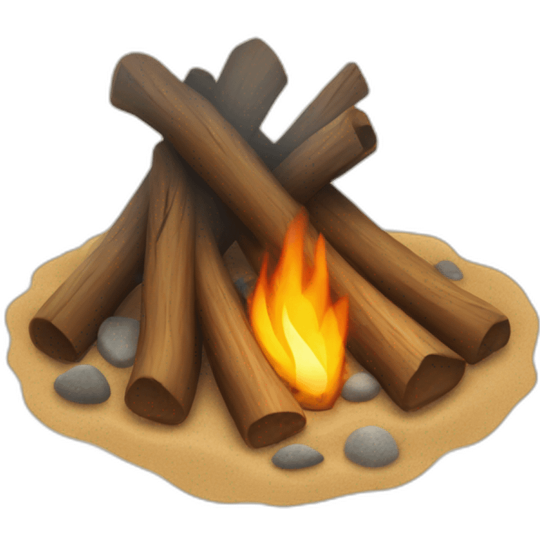 campfire on beach emoji