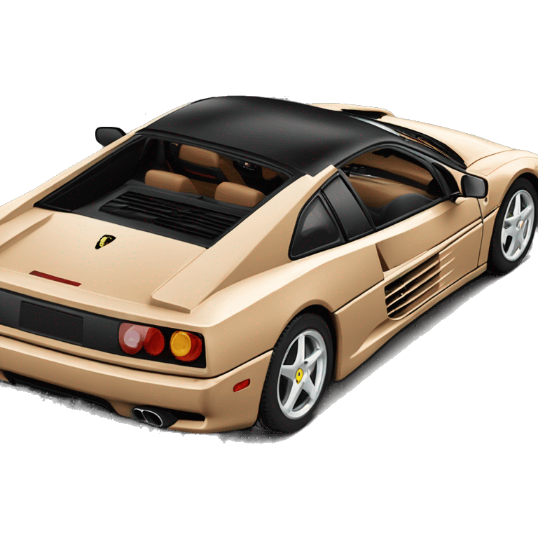 black ferrari 348 brown interior emoji