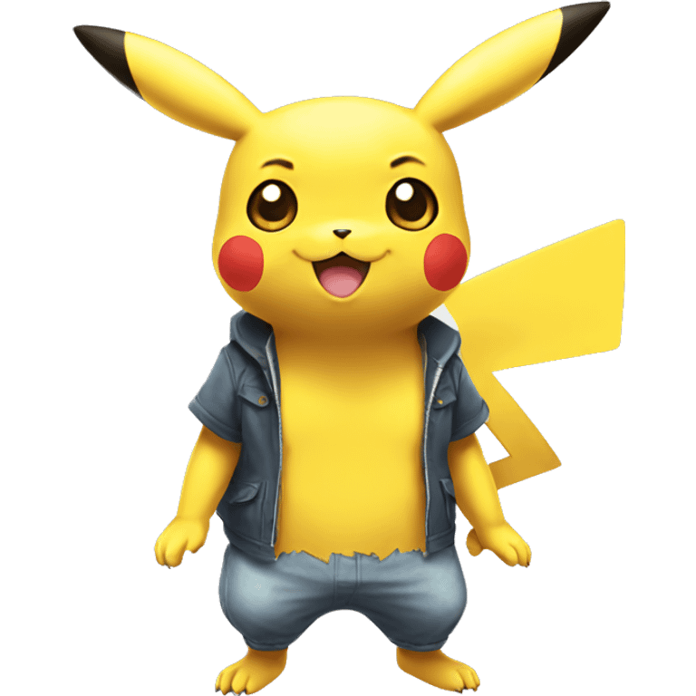 Pikachu-Pokémon full body emoji