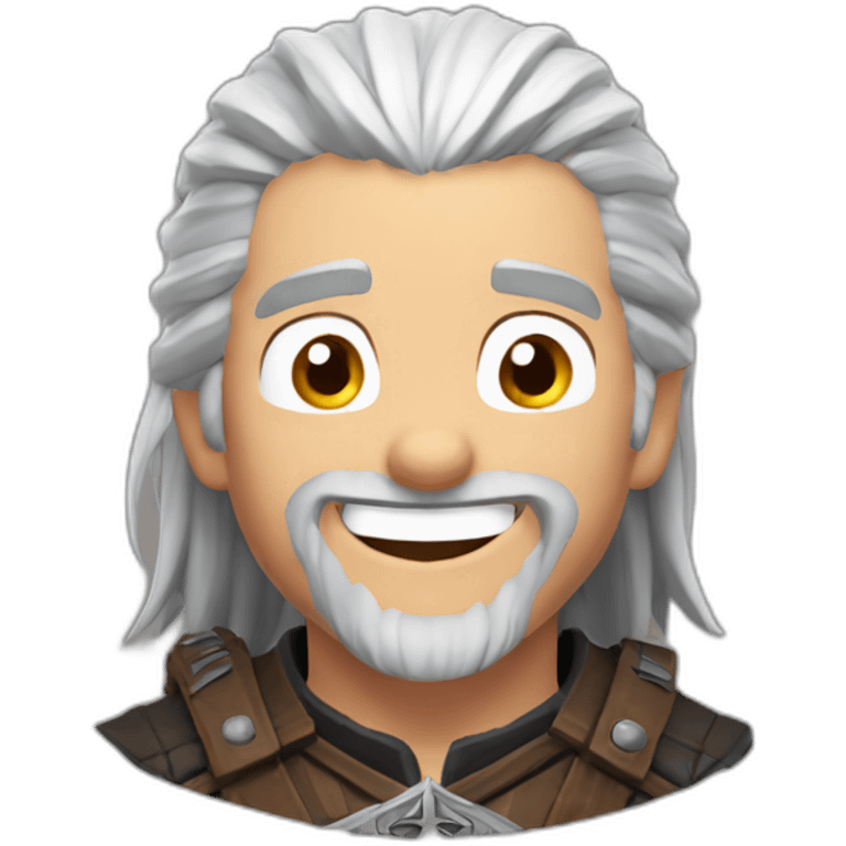 geralt of rivia laughing emoji