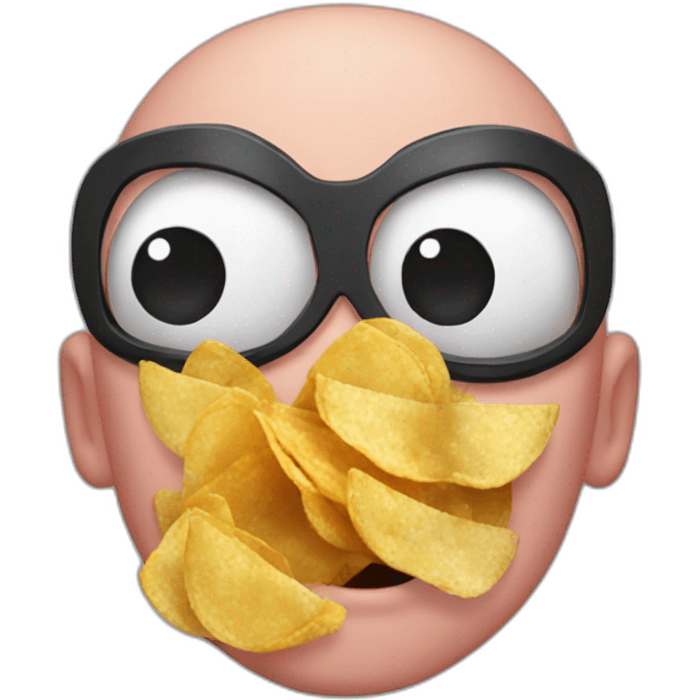 Spiderman mange des chips emoji