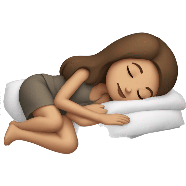 brown hair girl sleeping emoji