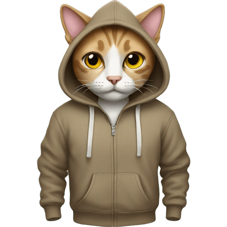 Cat wearing hoodies  emoji