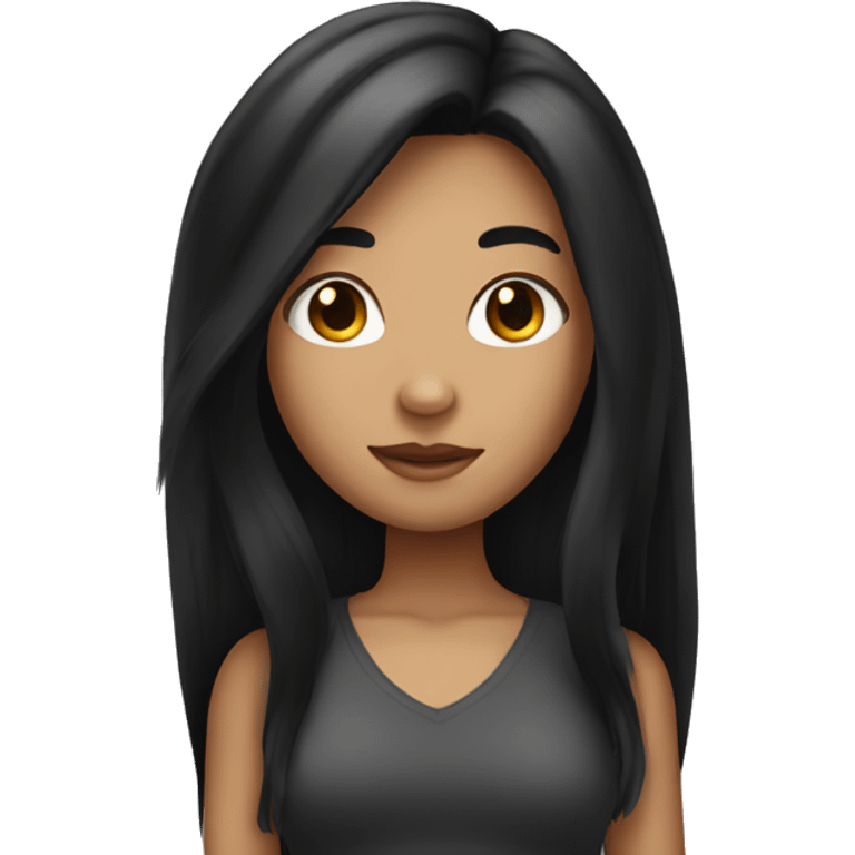 girl with long black hair emoji