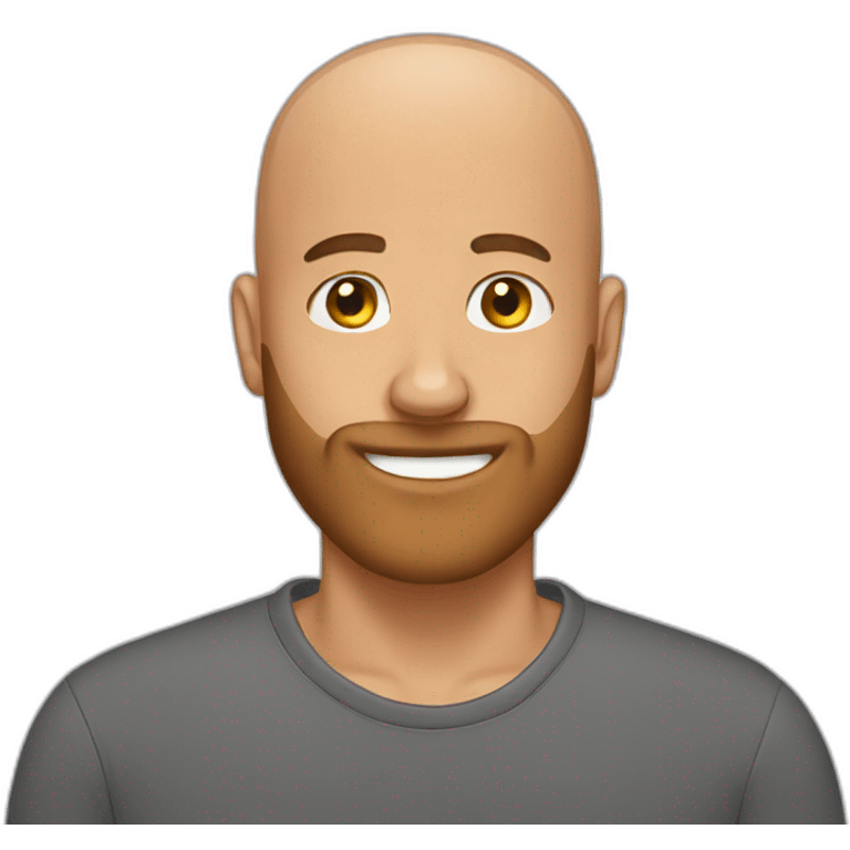 Bald and beard tan  emoji