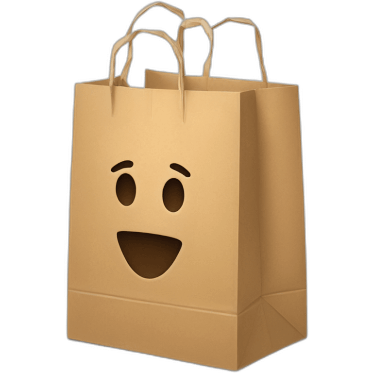 paper takeaway bag emoji