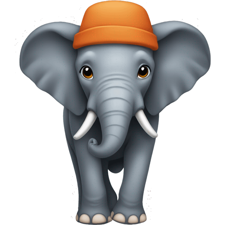 Elephant in a benie emoji