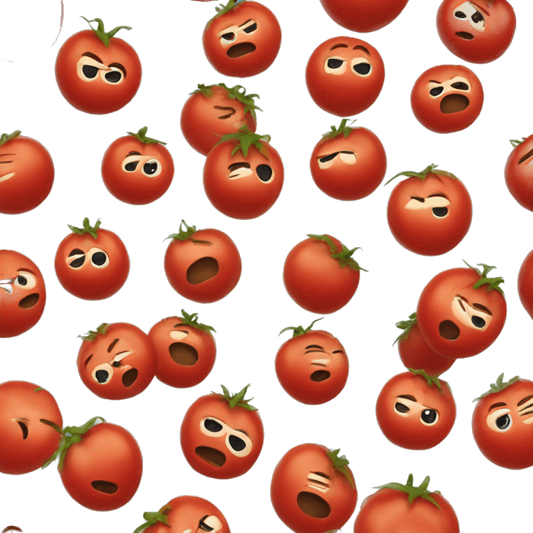 a tomato with sleeping mask emoji