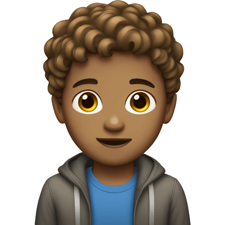 Young boy brown hair light skin emoji