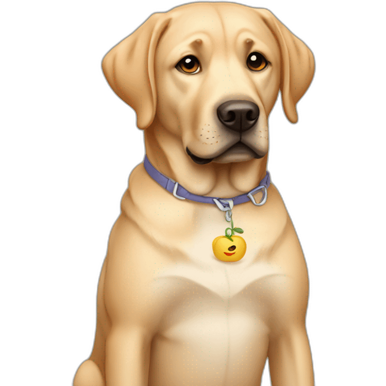 Labrador with a crop top  emoji