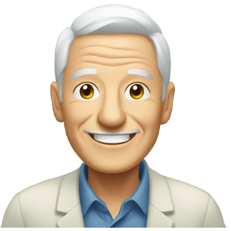 smiling old man in greenhouse  emoji