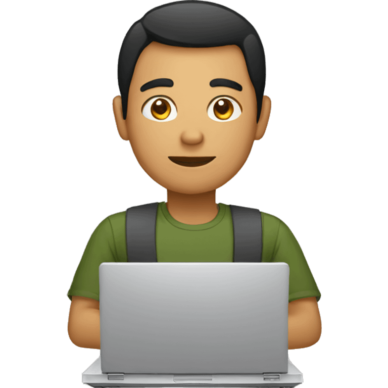 indonesian guy in a laptop emoji