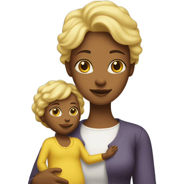 mother yellow skin with child emoji