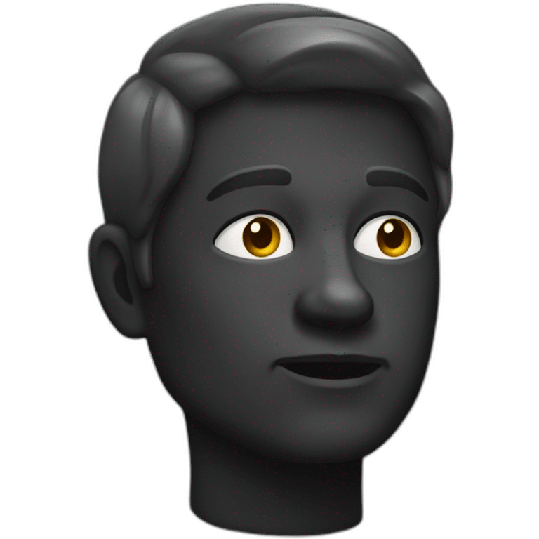 Noir avec une chêne autour du cou emoji