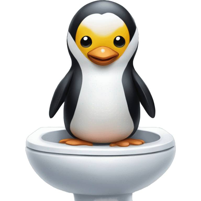 Penguin on a toilet with "Kago" description emoji