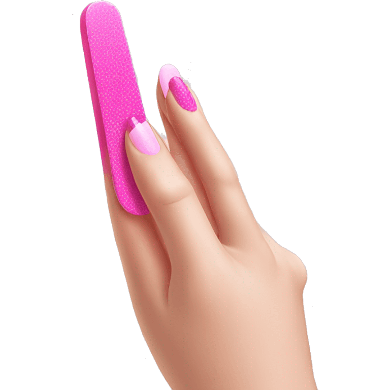 Pink Nail file manicure emoji