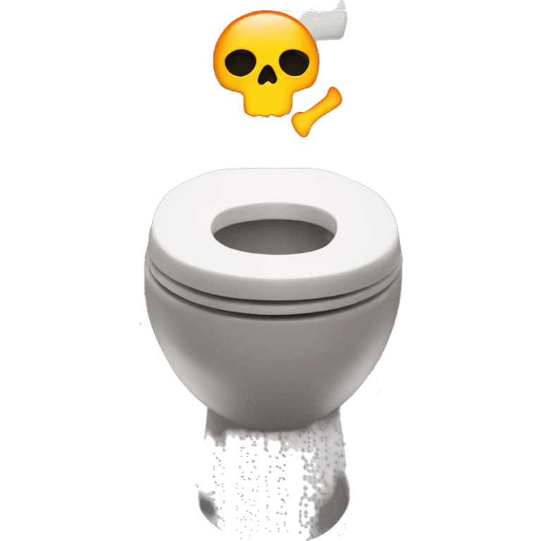 Skull emoji in a toilet emoji