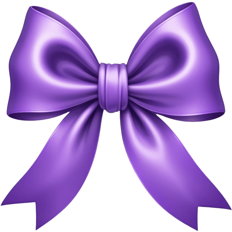 "A large, silky violet bow with elegantly curved loops and flowing tails, softly reflecting light."
 emoji