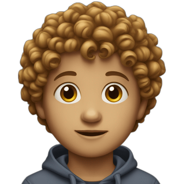 little curly boy, not board emoji