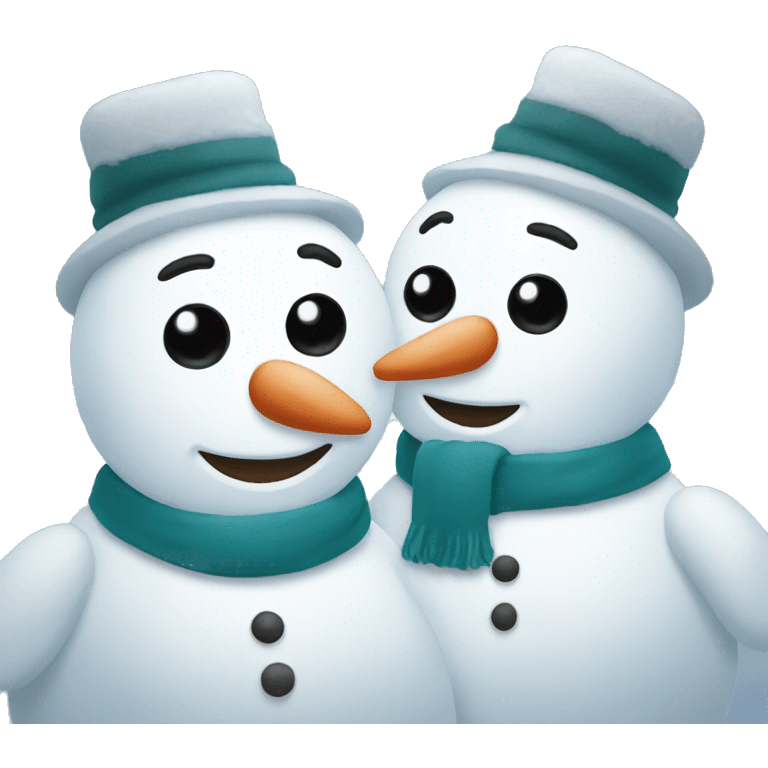 two snowmen  emoji