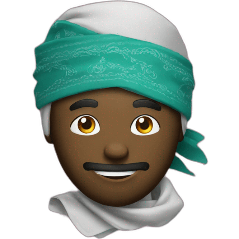 A bandana partying emoji