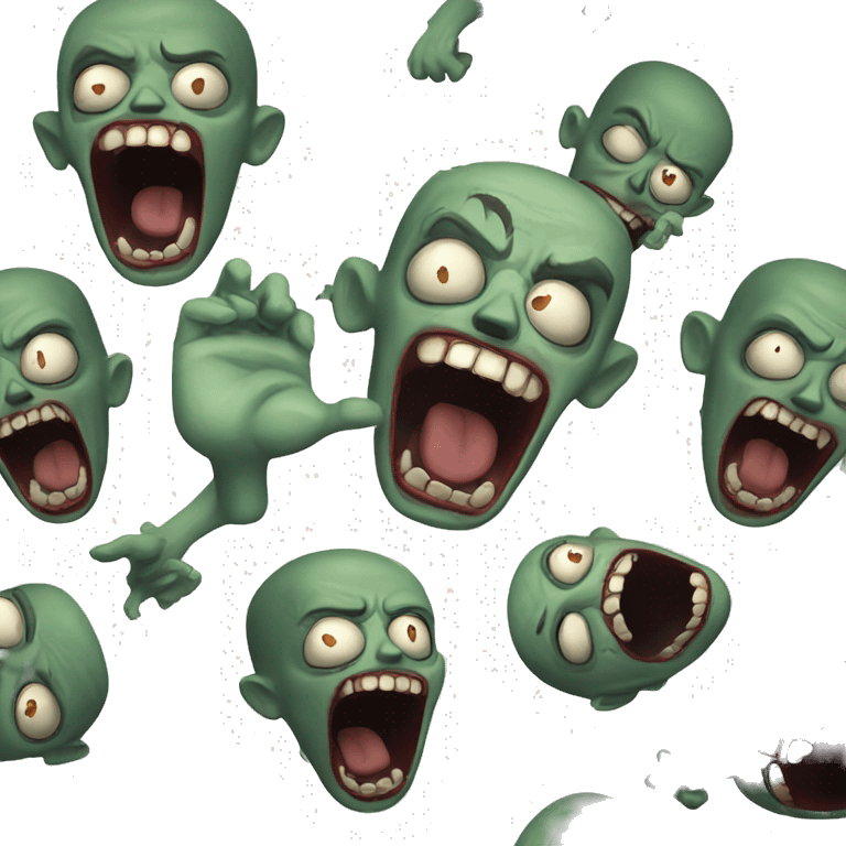 Zombie Yelling Happily emoji