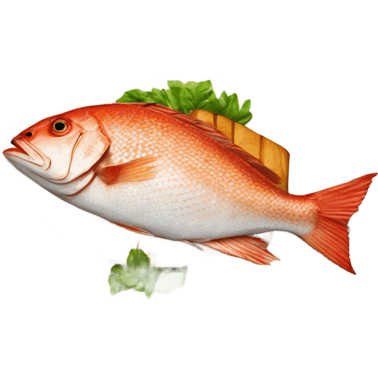 grilled red snapper emoji