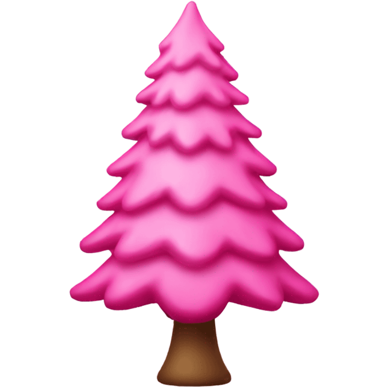 Small pink Christmas tree emoji