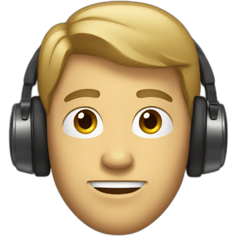 Headphones white guy emoji