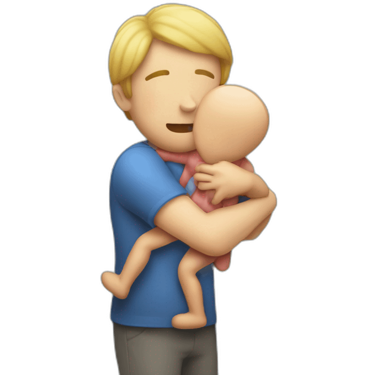 Man performing Heimlich maneuver emoji